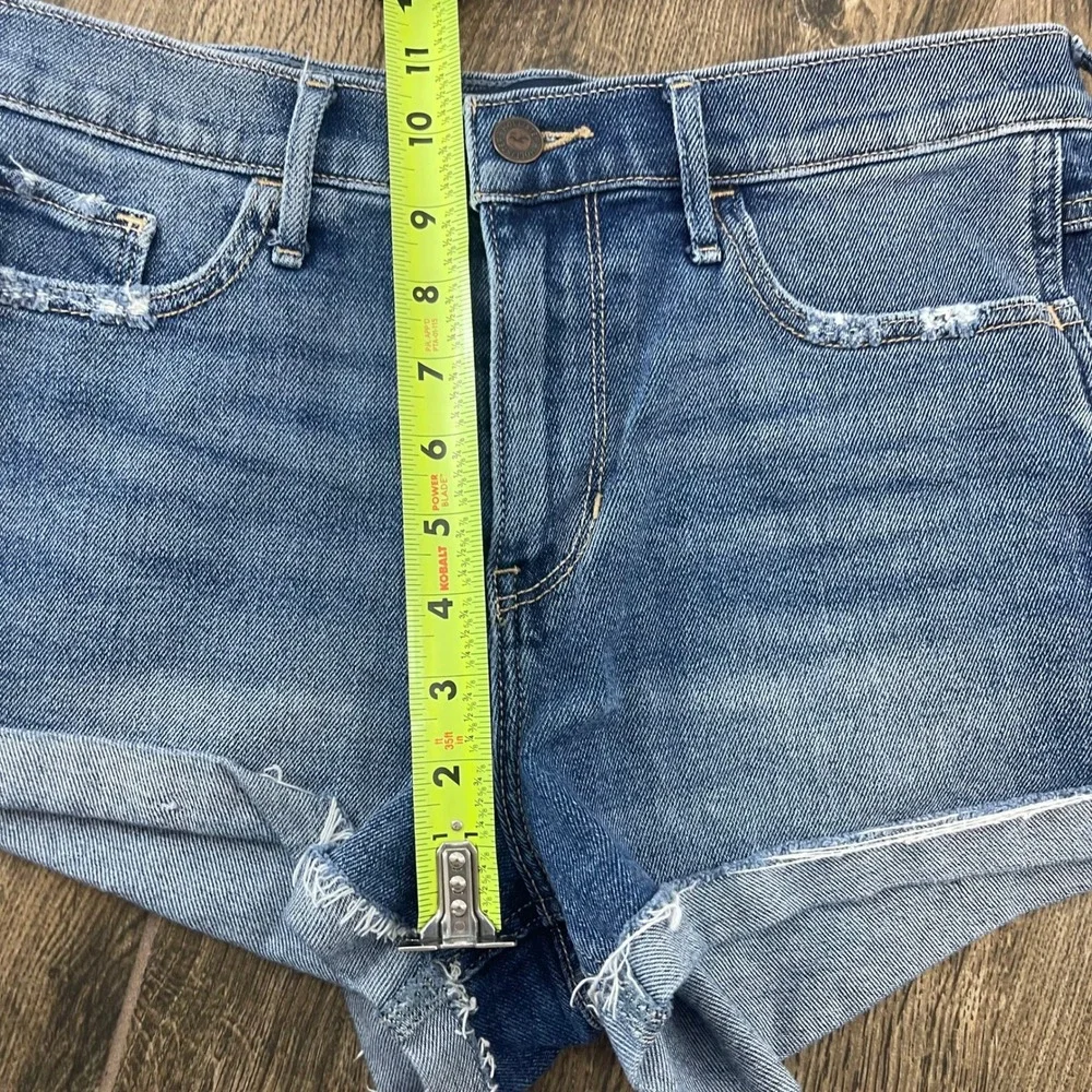 Hollister Short-Short Womens‎ 7 W28 Blue Vintage Stretch High Rise Fest Coast
